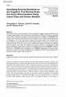 Research paper thumbnail of Identifying Severity Standards on the Cognitive Test Anxiety Scale: Cut Score Determination Using Latent Class and Cluster Analysis