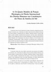 Research paper thumbnail of Os Quatro Modelos de Posição Hierárquica do Direito Internacional dos Direitos Humanos nas Constituições dos Países da América do Sul