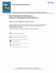 Research paper thumbnail of Public Money & Management New development: 'Healing at a distance'-telemedicine and COVID-19