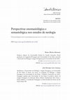 Research paper thumbnail of Perspectivas onomasiológica e semasiológica nos estudos de neologia