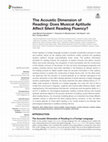 Research paper thumbnail of The Acoustic Dimension of Reading: Does Musical Aptitude Affect Silent Reading Fluency