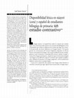 Research paper thumbnail of Disponibilidad léxica en náayeri (cora) y español de estudiantes bilingües de primaria: un estudio contrastivo