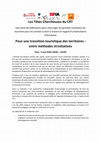 Research paper thumbnail of Pour une transition touristique des territoires : entre méthodes et initiatives