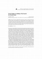 Research paper thumbnail of From Schutz to Goffman: The Search for Social Order