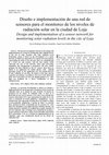 Research paper thumbnail of Design and implementation of a sensor network for monitoring solar radiation levels in the city of Loja