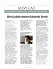 Research paper thumbnail of Ushuluddin dalam (Islam) Mazhab Syiah