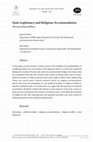 Research paper thumbnail of State Legitimacy and Religious Accommodation The Case of Sacred Places