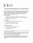 Research paper thumbnail of Πρώτα Ετήσια Βραβεία Βιβλίου του The Cyprus Review