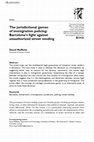 Research paper thumbnail of 2020 - The Jurisdictional Games of Immigration Policing: Barcelona's Fight Against Unauthorized Street Vending (First published online in 2018)