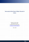 Research paper thumbnail of Reassessing the Roles Heads of Higher Education in Liberia