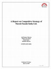 Research paper thumbnail of Competitive Strategy of Maruti Suzuki India Ltd