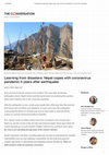 Research paper thumbnail of Learning from Disasters: Nepal Copes with Coronavirus Pandemic 5 years After Earthquake