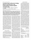 Research paper thumbnail of Leachate from earthworm castings breaks seed dormancy and preferentially promotes radicle growth in jute