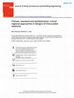 Research paper thumbnail of Climate, standard and symbolization: critical regional approaches in designs of China-aided stadiums