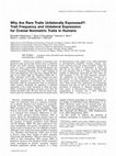 Research paper thumbnail of Why are rare traits unilaterally expressed?: Trait frequency and unilateral expression for cranial nonmetric traits in humans