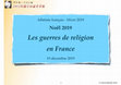 Research paper thumbnail of French Wars of Religion (Les guerres de religion en France), Athénée français, 19 December 2019