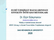 Research paper thumbnail of ELMİ TƏDQİQAT BAZALARINDAN EFFEKTİV İSTİFADƏ METODLARI