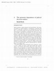 Research paper thumbnail of The Epistemic Dependence of Judicial Decision-Makers