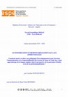 Research paper thumbnail of Autonomisation et responsabilisation face aux apprentissages