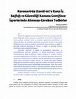 Research paper thumbnail of Koronavirüs (Covid-19)’e Karşı İş Sağlığı ve Güvenliği Kanunu Gereğince İşyerlerinde Alınması Gereken Tedbirler