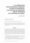 Research paper thumbnail of La configuración de las políticas de migración circular en Sudamérica. Los acuerdos de regulación laboral de España con Colombia y Ecuador [The Configuration of Circular Migration Policies in South America. Spain’s Labour Agreements with Colombia and Ecuador]