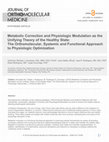 Research paper thumbnail of Metabolic Correction and Physiologic Modulation as the Unifying Theory of the Healthy State 33.