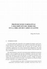 Research paper thumbnail of Proposiciones normativas y descripción del derecho en la obra de Riccardo Guastini