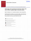 Research paper thumbnail of Emoscapes and commercial university rankers: the role of affect in global higher education policy