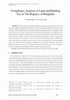 Research paper thumbnail of Compliance Analysis of Land and Building Tax in The Regency of Bengkalis