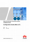 Research paper thumbnail of OptiX RTN 950 Radio Transmission System V100R002C01&C02 Configuration Guide (Web LCT