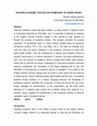 Research paper thumbnail of TEACHING ACADEMIC TEXTS IN THE FRAMEWORK OF GENRE THEORY Somale, Marisel Adriana