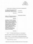 Research paper thumbnail of Division One Washington Court of Appeals - U.S. Bank National Association (Successor by Merger) U.S. Bank National Association ND v. Petersons - Lack of Personal Jurisdiction