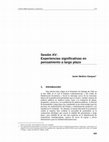 Research paper thumbnail of Sesión XV: Experiencias significativas en pensamiento a largo plazo