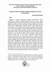 Research paper thumbnail of Tsargrad'ın Türkler Tarafından Ele Geçirilişi Hikâyesi'nin Yazarı ve Yazımı Üzerine