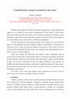 Research paper thumbnail of O posibilă abordare canonică a conceptului de „bine comun”