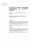 Research paper thumbnail of Sánchez Aparicio, Vega- El autor es usuario. Antología panhispáncia de escrituras digitales