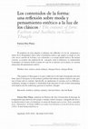 Research paper thumbnail of Los contenidos de la forma: una reflexión sobre moda y pensamiento estético a la luz de los clásicos