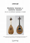 Research paper thumbnail of Mandolino bresciano o mandolino toscano?