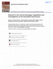 Research paper thumbnail of Research in Art and Archaeology: Capabilities and Investigations at the Australian Synchrotron