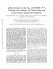 Research paper thumbnail of Cyber Security in the Age of COVID-19: A Timeline and Analysis of Cyber-Crime and Cyber-Attacks during the Pandemic