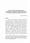 Research paper thumbnail of A procura de uma administração eficaz. A introdução da organização científica do trabalho na administração pública portuguesa (1960-1974