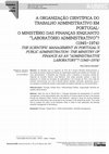 Research paper thumbnail of A organização científica do trabalho administrativo em Portugal: o Ministério das Finanças enquanto “laboratório administrativo”? (1945-1974)