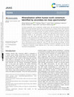 Research paper thumbnail of Mineralisation within human tooth cementum identified by secondary ion mass spectrometry