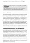 Research paper thumbnail of US Policy Toward Indigenous Nations in the Context of Foreign Policy