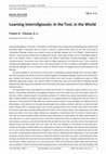 Research paper thumbnail of Learning Interreligiously: In the Text, in the World by Francis X. Clooney, S. J., (Minneapolis: Fortress Press, 2018)