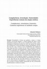 Research paper thumbnail of Complacência, irresolução, fraternidade: Experiências comuns da utopia estética