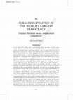 Research paper thumbnail of SUBALTERN POLIITCS IN THE WORLD LARGEST DEMOCRACY