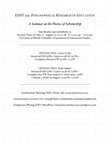 Research paper thumbnail of Summer 2A 2020 - EDST 595: Philosophical Research in Education