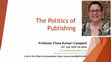 Research paper thumbnail of The Politics of Publishing 22/7/2020 seminar