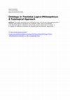 Research paper thumbnail of Ontology in Tractatus Logico-Philosophicus: A Topological Approach